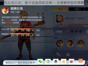 风云岛行动：猴子战备搭配攻略——全面解析胜利策略