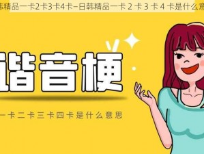 日韩精品一卡2卡3卡4卡—日韩精品一卡 2 卡 3 卡 4 卡是什么意思？