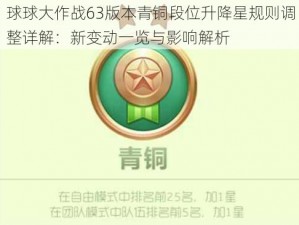 球球大作战63版本青铜段位升降星规则调整详解：新变动一览与影响解析