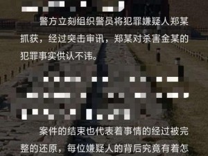 犯罪大师离奇案件揭晓：荒诞人生的真实幕后凶手解密