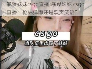 暴躁妹妹csgo直播;暴躁妹妹 csgo 直播：枪林弹雨还是欢声笑语？