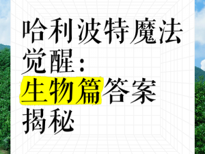 哈利波特魔法觉醒：探索神奇生物课攻略秘籍，掌握生物课学习之道