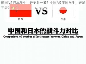 韩国 VS 日本学生，谁更胜一筹？中国 VS 美国学生，谁是王者？