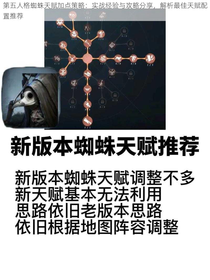 第五人格蜘蛛天赋加点策略：实战经验与攻略分享，解析最佳天赋配置推荐