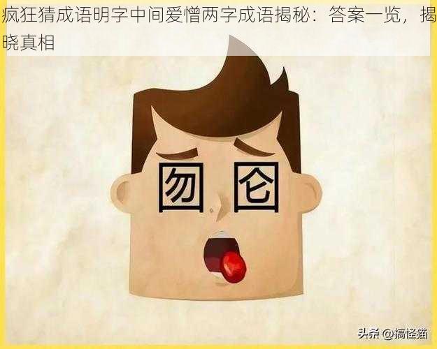 疯狂猜成语明字中间爱憎两字成语揭秘：答案一览，揭晓真相