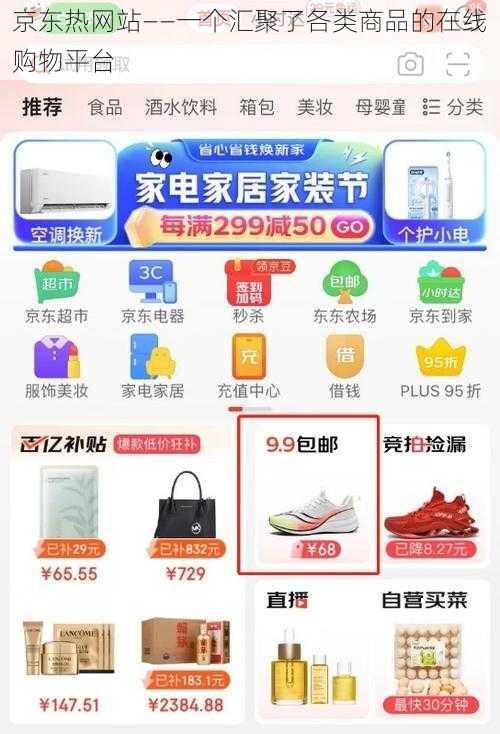 京东热网站——一个汇聚了各类商品的在线购物平台