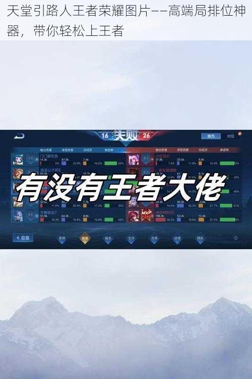 天堂引路人王者荣耀图片——高端局排位神器，带你轻松上王者