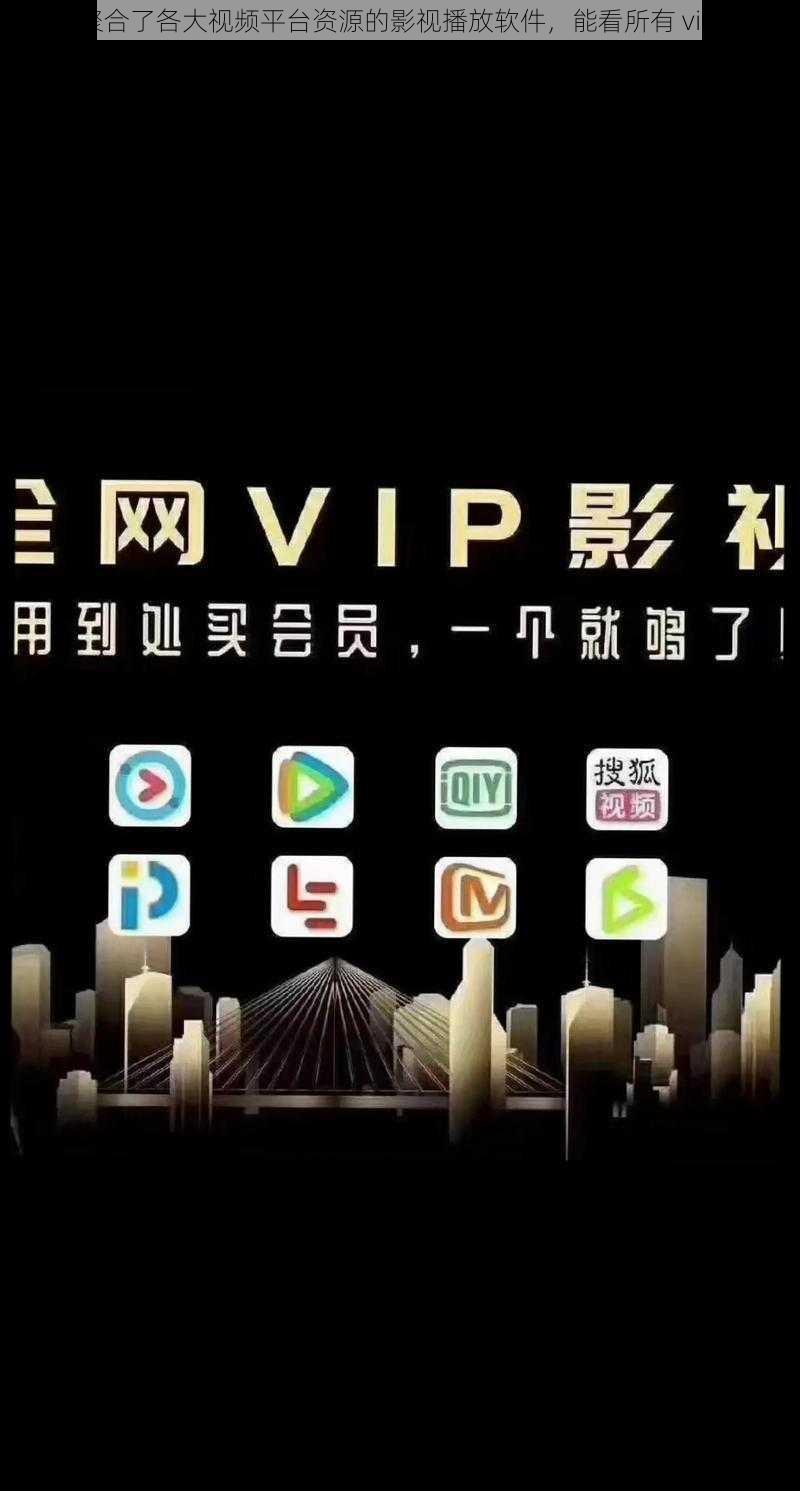 一款聚合了各大视频平台资源的影视播放软件，能看所有 vip 影视