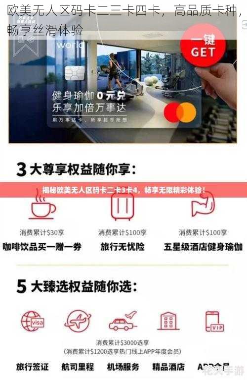 欧美无人区码卡二三卡四卡，高品质卡种，畅享丝滑体验