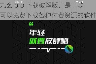 九幺 pro 下载破解版，是一款可以免费下载各种付费资源的软件