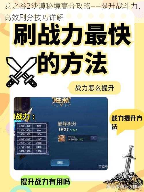 龙之谷2沙漠秘境高分攻略——提升战斗力，高效刷分技巧详解