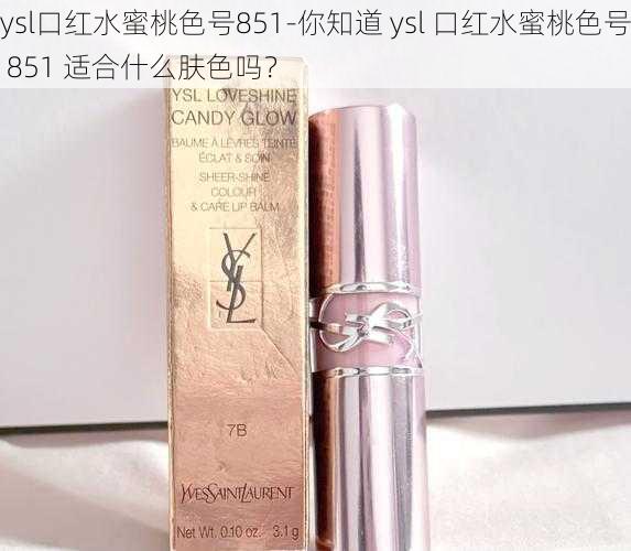 ysl口红水蜜桃色号851-你知道 ysl 口红水蜜桃色号 851 适合什么肤色吗？