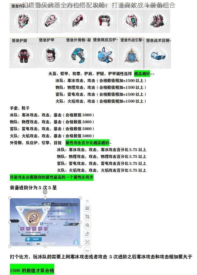 幻塔蕾贝武器全方位搭配攻略：打造高效战斗装备组合