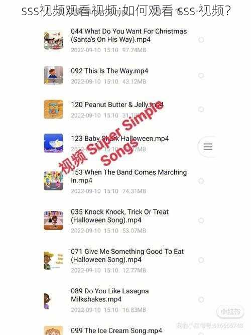 sss视频观看视频;如何观看 sss 视频？