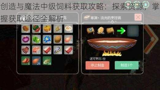 创造与魔法中级饲料获取攻略：探索资源，掌握获取途径全解析