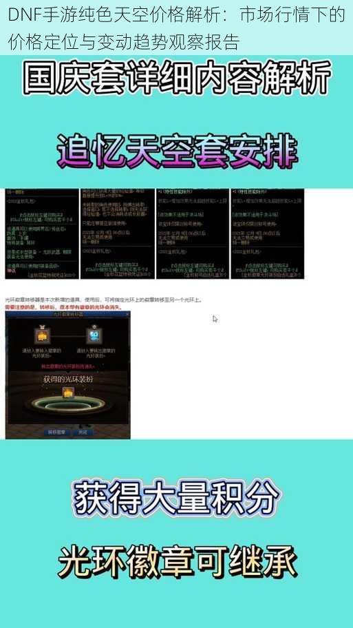 DNF手游纯色天空价格解析：市场行情下的价格定位与变动趋势观察报告