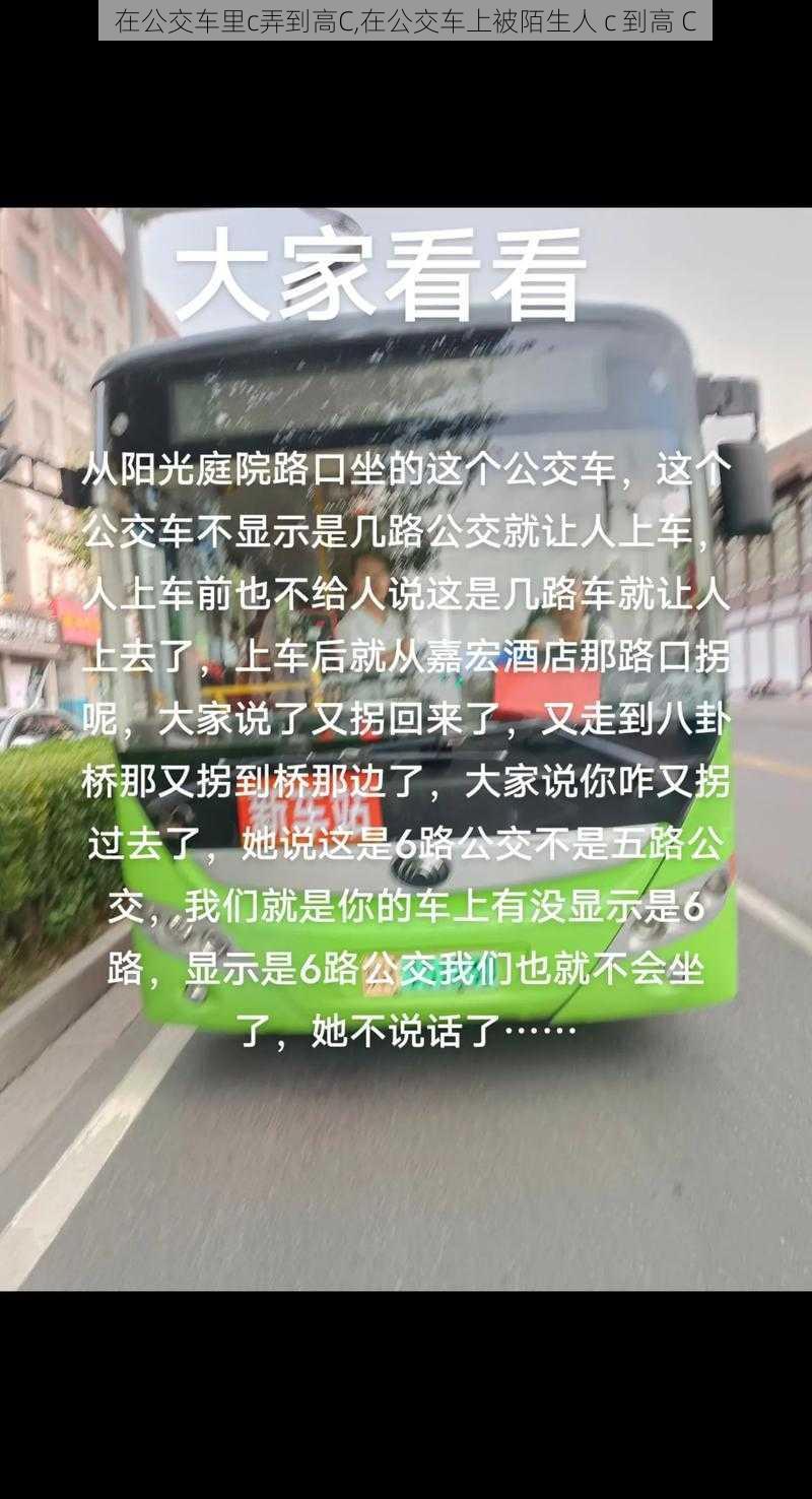 在公交车里c弄到高C,在公交车上被陌生人 c 到高 C