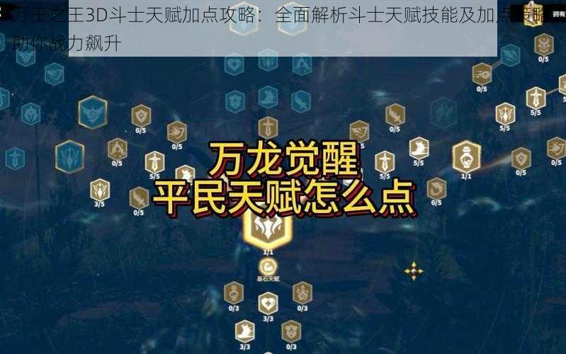 万王之王3D斗士天赋加点攻略：全面解析斗士天赋技能及加点策略，助你战力飙升