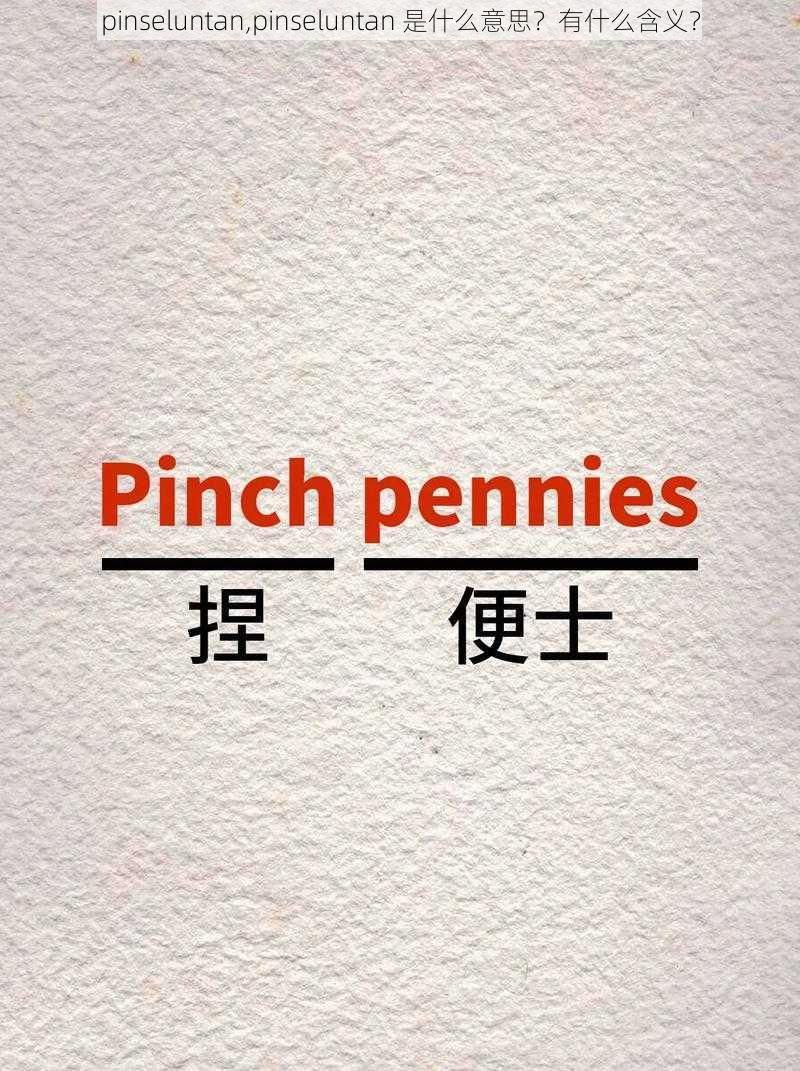 pinseluntan,pinseluntan 是什么意思？有什么含义？