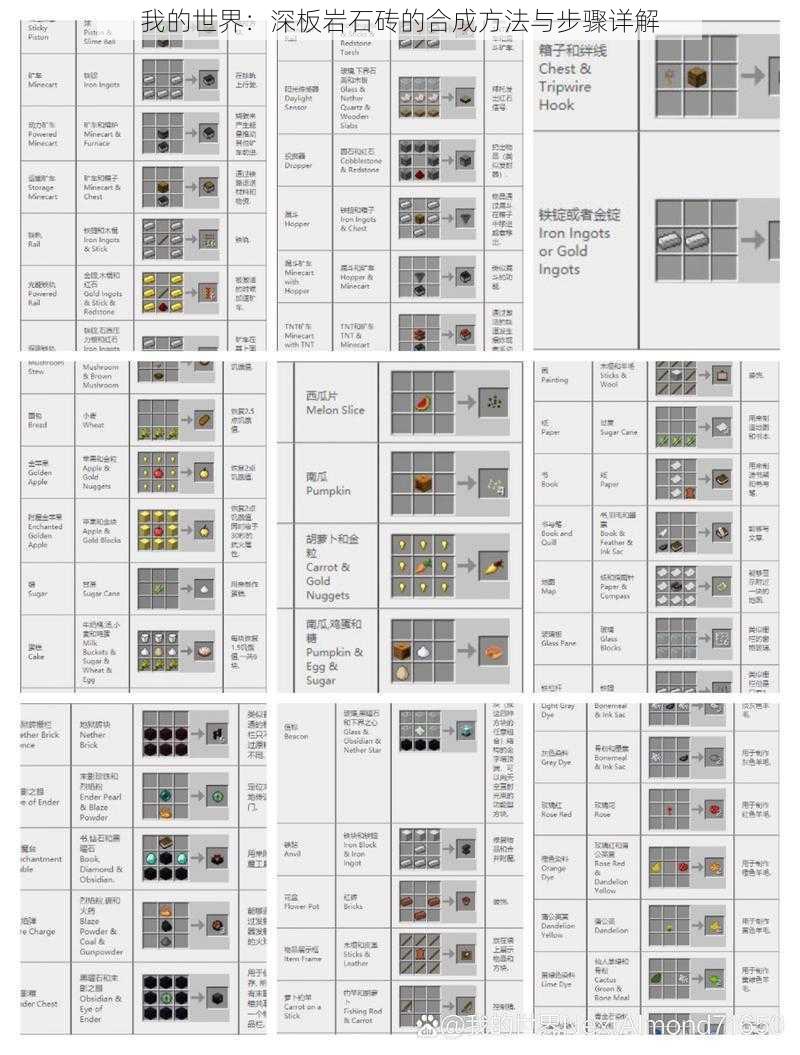 我的世界：深板岩石砖的合成方法与步骤详解